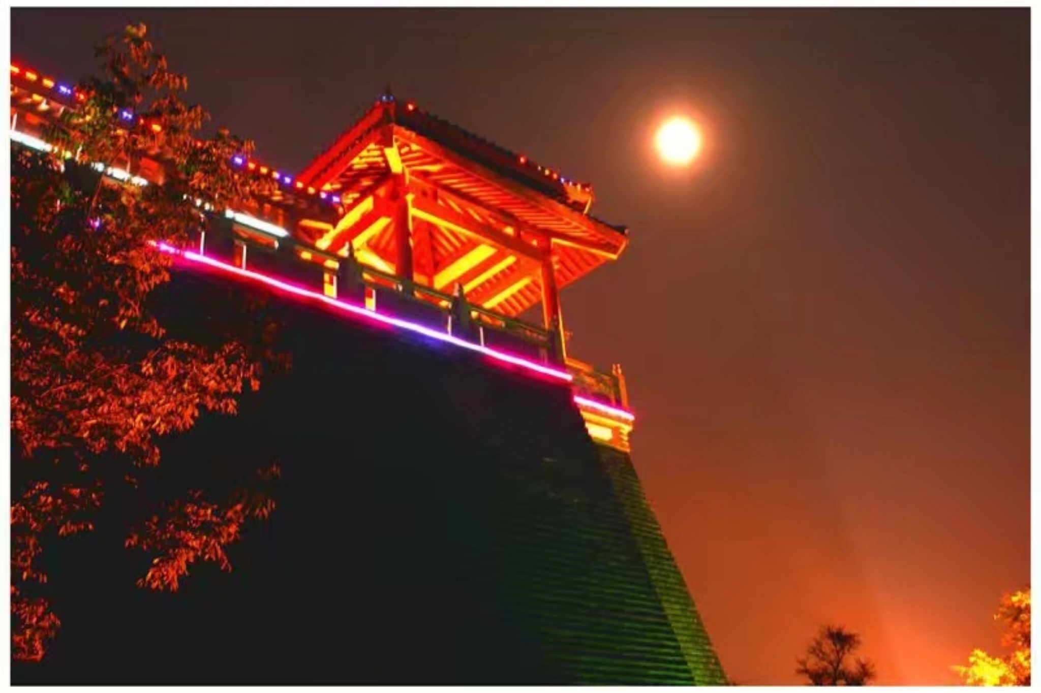 夜景董子文化街.