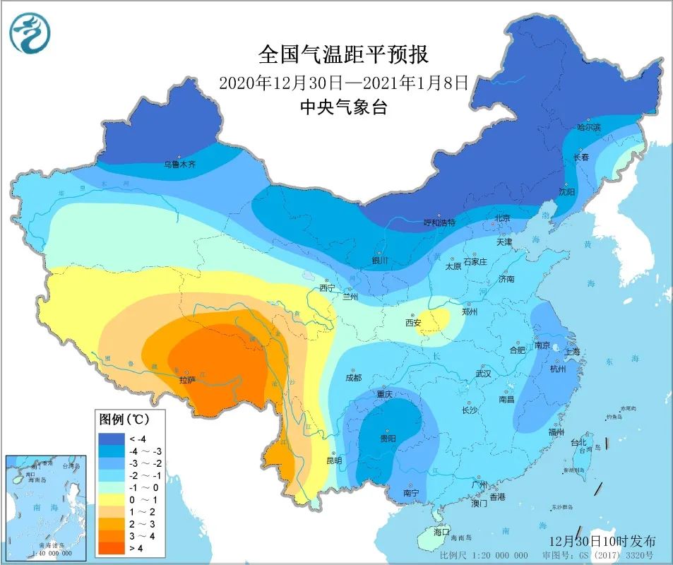 元旦期間天氣預報