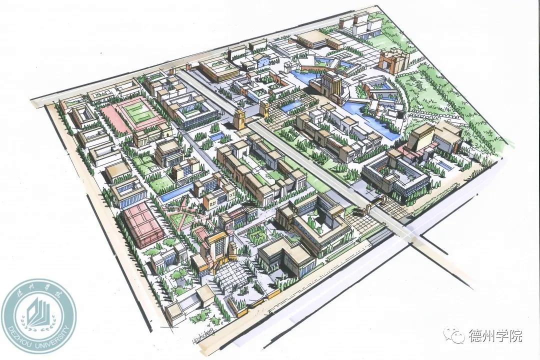 德州学院地图平面图图片