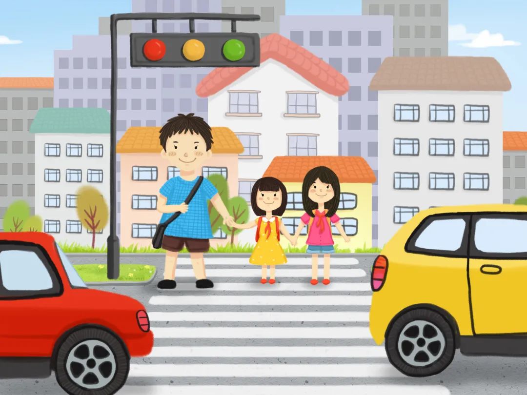 交通安全 带孩子外出时,向孩子强调一定要注意交通安全,不管是走路