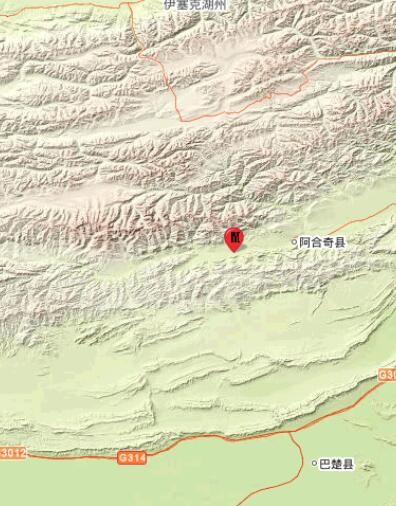 新疆克孜勒蘇州阿合奇縣發生5.2級地震