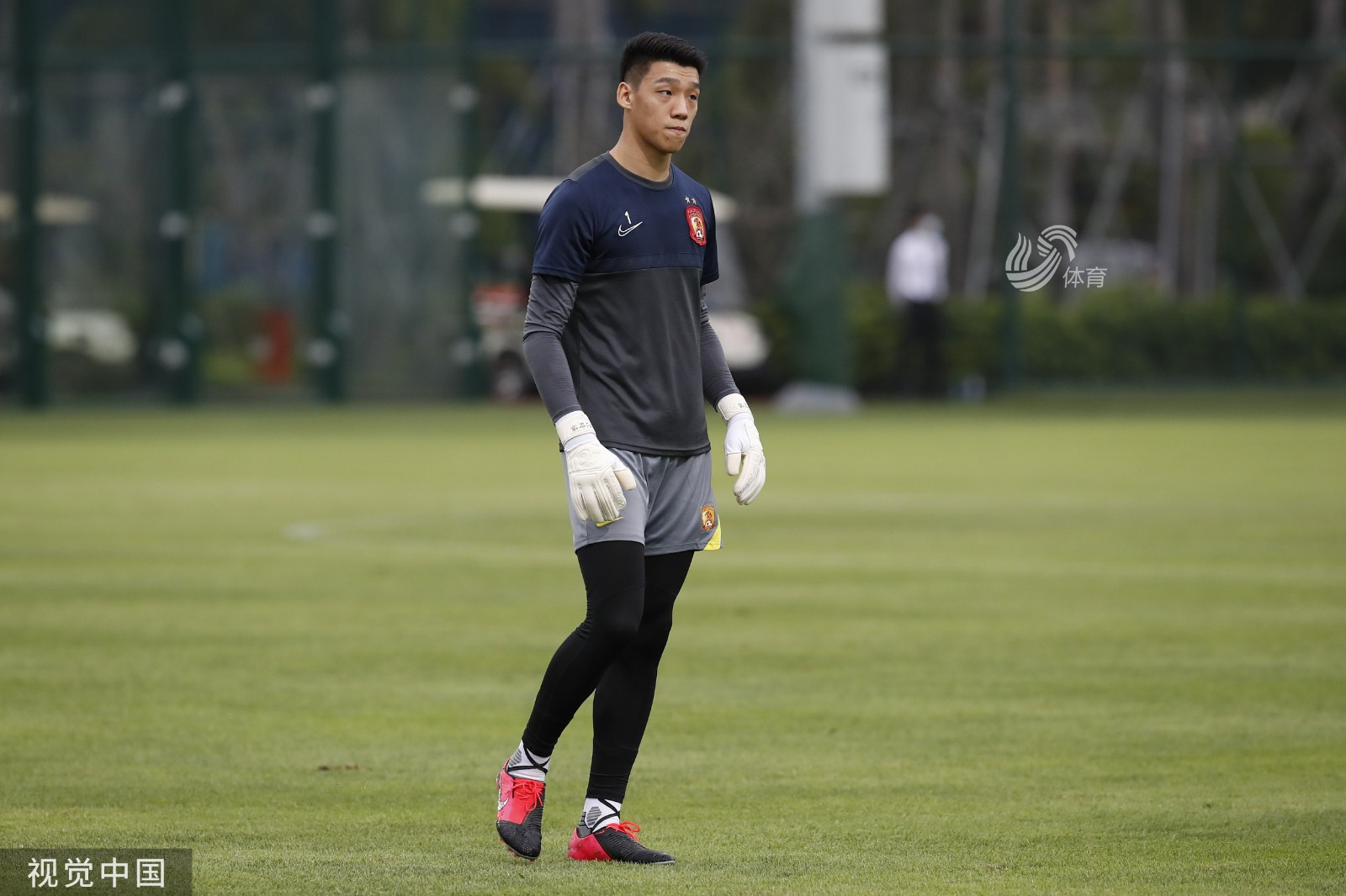 广州队门将刘世博跟随泰山队参加冬训