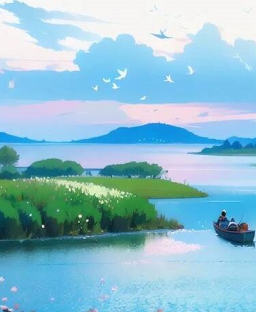  Open the romantic Dongping Lake with AI comics