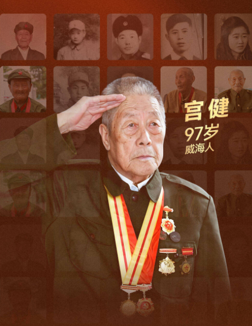 “致敬！老兵”系列人物海报丨宫健：弹片烙忠魂