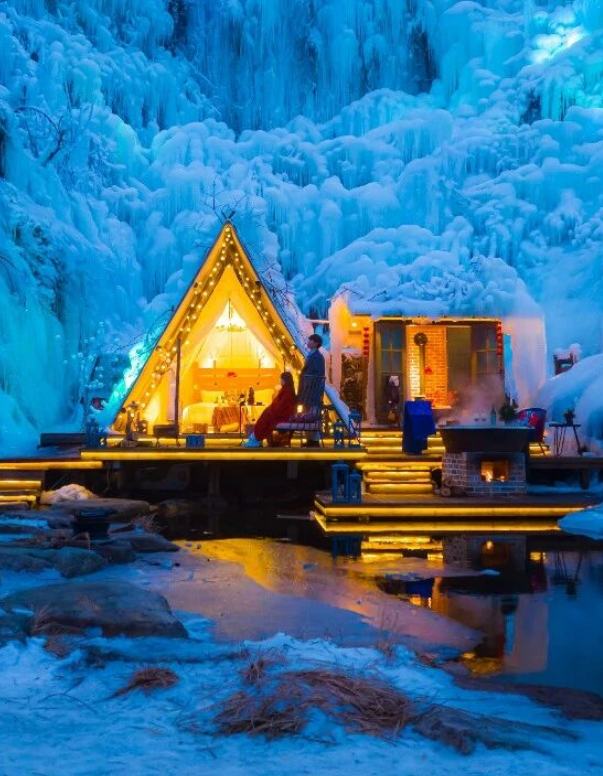 雪窝冰钓、赏冰瀑烤万物！山东冷冰雪“燃动”热经济
