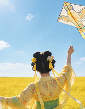 春日国潮山东｜AI 沉浸式赏花 古典佳人随花换装