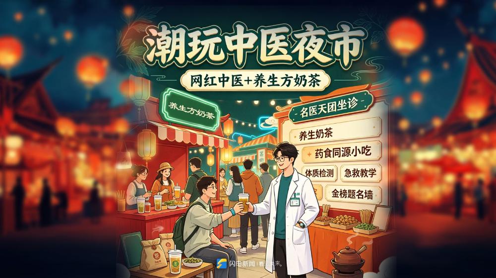 网红中医+养生方奶茶……闪电新闻带你潮玩中医夜市