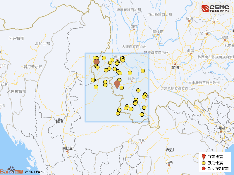 云南临沧市耿马县发生31级地震震源深度20千米