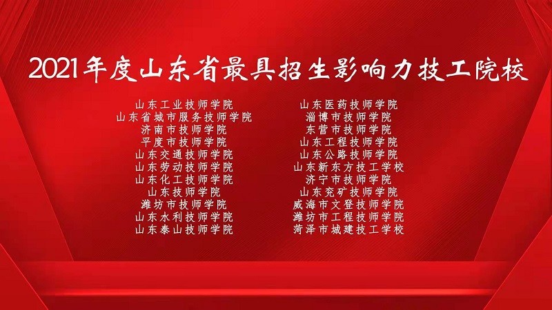 山东省最具招生影响力技工院校”1_副本